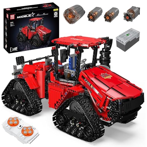 Mould King 18020 Technik ferngesteuert Quadtrac 600 Traktor MOC Elektrisch Kettentraktor Schwerlast-Baufahrzeug (1698+ Teile) Technologie Klemmbausteine Bausatz Geschenke für 8+ Jahre alte Jungen von Mould King