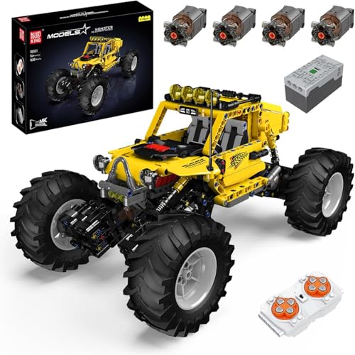 Mould King 18021 MOC Technik Baustein Kletterfahrzeug, 2.4g Fernbedienung Und App Dual Control 4x4 Allrad Technologie Serie Extreme Offroad Fahrzeug, RC Technologie Klemmbausteine Bausatz（1120+pcs ） von Mould King