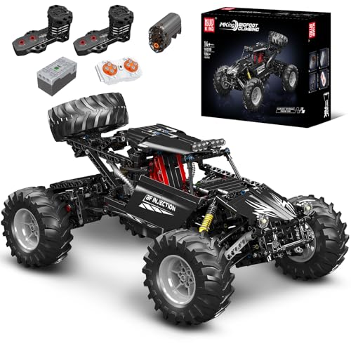 Mould King 18038 Ferngesteuert Geländewagen Bausteine Modell, 1016 Teile Technik Kletterfahrzeug Spielzeug Bausatz, Ferngesteuert Offroader Fahrzeuge Bauset mit Fernbedienung und App Dual Control von Mould King