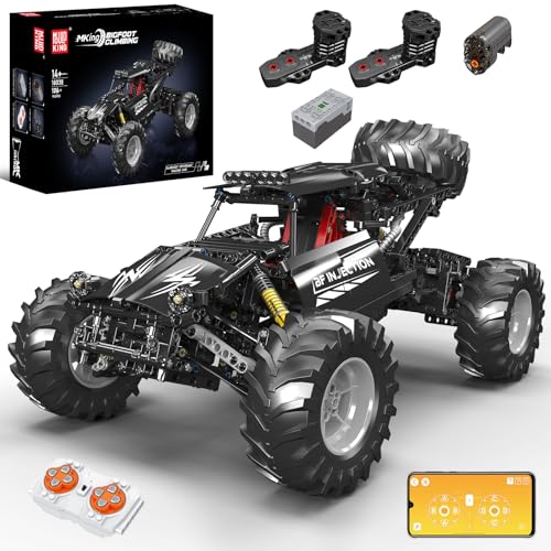 Mould King 18038 Technik Geländefahrzeug Modell,Baustein Kletterfahrzeug Ferngesteuerte Fahrzeuge Bausteine mit 3 Motor,Technologie Monstertruck Offroad-Kletterrennwagen Klemmbausteine Bausatz von Mould King