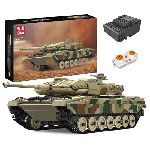 Mould King 20020 Technik Panzer Bausteine, 1091 Teile Militär Panzer Spielzeug Bausteine Konstruktionsspielzeug mit Motor, Geschenk für Erwachsene und Kinder 16 Jahre von Mould King