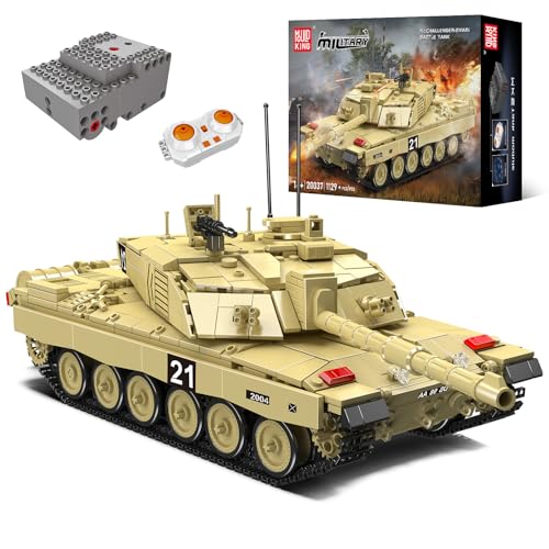 Mould King 20037 Technik Panzer Bausteine Modell, 1129 Teile Ferngesteuert Tank Bauset mit Fernbedienung und App Dual Control, Panzer Spielzeug Bausatz als Geschenk/Spielzeug/Sammlerstück von Mould King