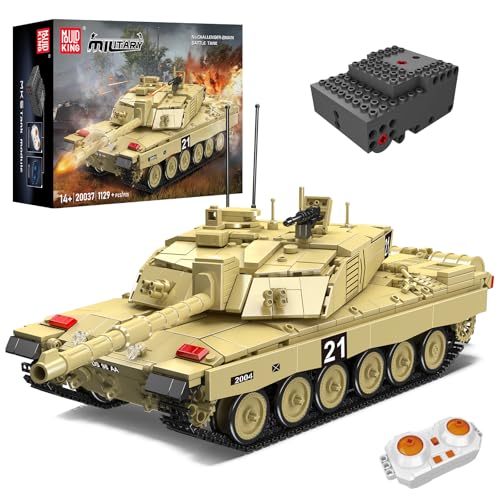 Mould King 20037 Technik Panzer Bausteine Spielzeug, 1129 Stück APP Ferngesteuert Panzer Klemmbausteine Bausatz Spielzeug Geschenk für Erwachsene und Jungen 8+ von Mould King