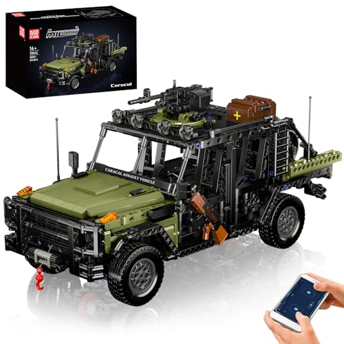 Mould King 20042 Military Assault Spielzeugauto Modellbausatz, 1577 Teile Geländewagen Set Version DIY Auto, Bausatz als Spielzeug/Geschenke/Sammlerstücke Mould King 20042 Military Assault Spielzeugauto Modellbausatz, 1577 Teile Geländewagen Set Version DIY Auto, Bausatz als Spielzeug/Geschenke/Sammlerstücke von Mould King