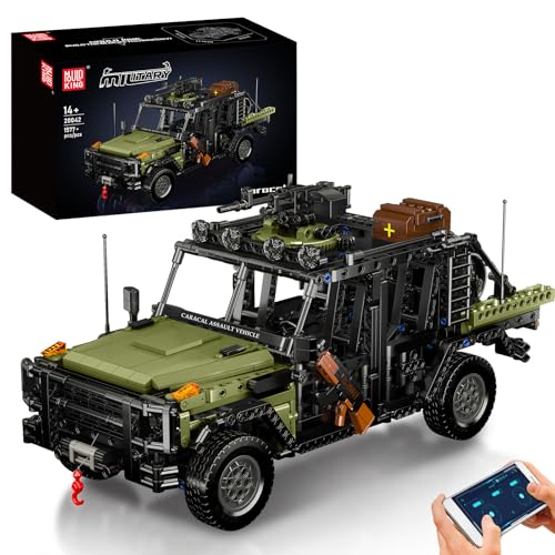 Mould King 20042 Technik Schwerlast Geländewagen Bausteine Modell, 1577 Teile Ferngesteuert LKW Modellbauklötze Spielzeug, Fernbedienung und App Doppelsteuerung Mobile Truck Mould King 20042 Technik Schwerlast Geländewagen Bausteine Modell, 1577 Teile Ferngesteuert LKW Modellbauklötze Spielzeug, Fernbedienung und App Doppelsteuerung Mobile Truck von Mould King