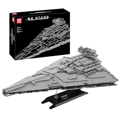 Mould King 21073 Technik Imperial Sternenzerstörer Bausatz, MOC Star Fighter UCS Collection Series, Raumschiff Spielzeug, 1845 Teile Klemmbausteine Bauset Kompatibel mit Star Destroyer von Mould King