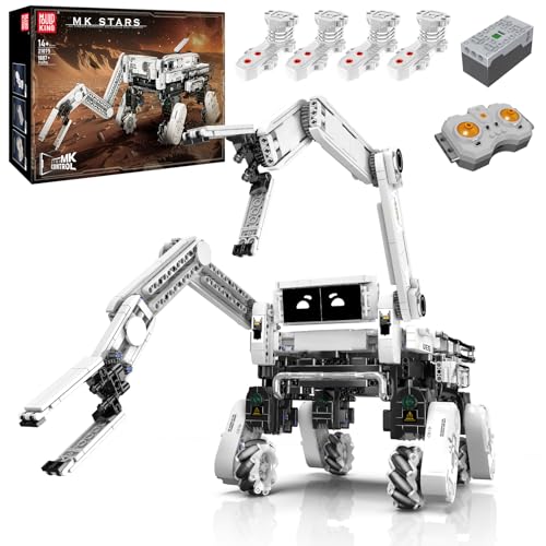 Mould King 21075 MOC Technik Roboter Kinder für Jungen, 3-in-1-Roboticset mit App-Fernsteuerung, ferngesteuert Mechanischer Hund Bausteine Modell Programmierbares Bauspielzeug, von Mould King