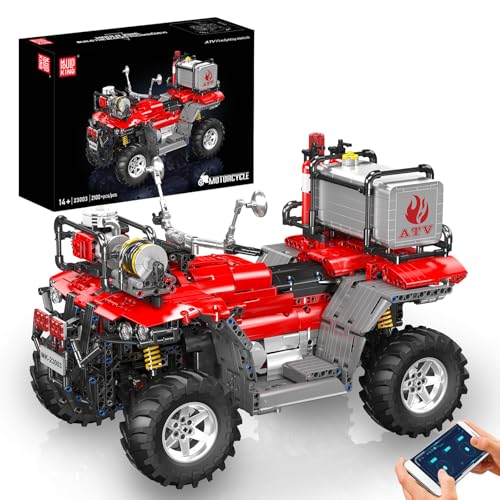 Mould King 23003 Technik ATV Geländewagen Modellbaustein, 2100 Teile Ferngesteuerter All Terrain Fahrzeug Bausteine für Erwachsene und Kinder, mit Fernbedienung und App Dual Control Mould King 23003 Technik ATV Geländewagen Modellbaustein, 2100 Teile Ferngesteuerter All Terrain Fahrzeug Bausteine für Erwachsene und Kinder, mit Fernbedienung und App Dual Control von Mould King
