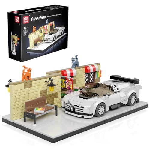 Mould King 24065 Klemmbausteine Auto Rennauto Spielzeug Modular Building Drift Car MOC Street View Bausteine Klemmbausteine Architektur Kompatibel mit Andere Marke(588 Teile) von Mould King