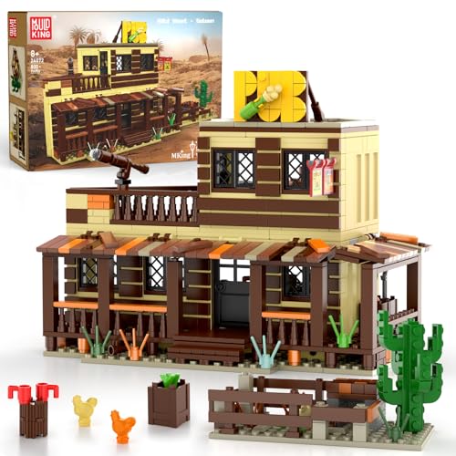 Mould King 24072 Wild West Architecture Building Block Set, Mini Western Saloon Modellbau Spielzeug für Erwachsene, Ideal Haus Zimmer Dekoration Geschenke für Kinder Mädchen Jungen Alter 8+ (800 PCS) Mould King 24072 Wild West Architecture Building Block Set, Mini Western Saloon Modellbau Spielzeug für Erwachsene, Ideal Haus Zimmer Dekoration Geschenke für Kinder Mädchen Jungen Alter 8+ (800 PCS) von Mould King