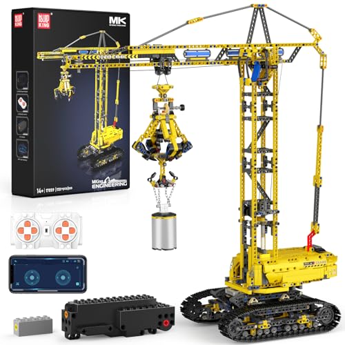 Mould King 17059 Technik Turmdrehkran Klemmbausteine, Modell Elektro-Raupenkran für Erwachsene, APP mobiler Turmdrehkran Baustein-Bausatz Spielzeug (1731 Teile) Mould King 17059 Technik Turmdrehkran Klemmbausteine, Modell Elektro-Raupenkran für Erwachsene, APP mobiler Turmdrehkran Baustein-Bausatz Spielzeug (1731 Teile) von Mould King