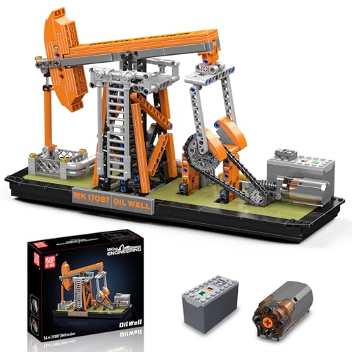Mould King Baustein-Spielset für Ölquellen, 17087 Technik Beweglicher Ölquellen-Bausteinbausatz, Technisches Bausteinspielzeug mit Motor, STEM für 9-jährigen Jungen (840Teile) Mould King Baustein-Spielset für Ölquellen, 17087 Technik Beweglicher Ölquellen-Bausteinbausatz, Technisches Bausteinspielzeug mit Motor, STEM für 9-jährigen Jungen (840Teile) von Mould King