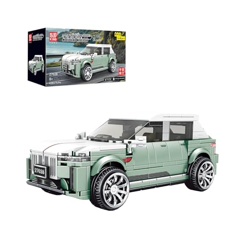 Mould King Speed Champions Hongqi E-HS9 Modellauto-Bauset mit Vitrine, 27028 Luxusauto-Bausteine, SUV-Spielzeugauto für Erwachsene und Kinder ab 8 Jahren, 436 Teile von Mould King