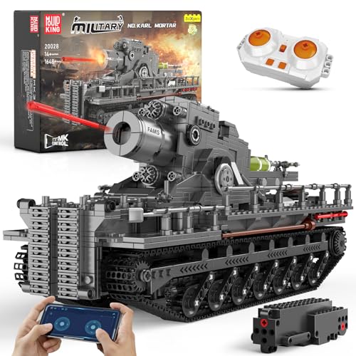 Mould King 20028 Technik Panzer Bausteine, 1648 Teile Militär Panzer Spielzeug Bausteine Konstruktionsspielzeug mit Motor, Geschenk für Erwachsene und Kinder 16 Jahre Mould King 20028 Technik Panzer Bausteine, 1648 Teile Militär Panzer Spielzeug Bausteine Konstruktionsspielzeug mit Motor, Geschenk für Erwachsene und Kinder 16 Jahre von Mould King