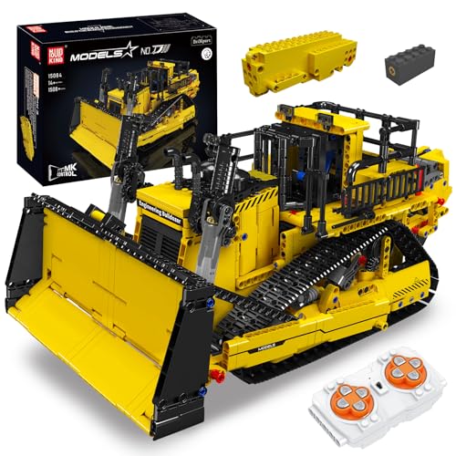 Mould King Technik Bulldozer, mit ferngesteuertem Konstruktionsspielzeug, 2,4 GHz RC-Truck-Bausatz, motorbetriebene technische Fahrzeuge (1508 Teile) von Mould King