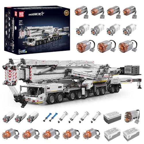 Mould King Technik Kran Bausteine für APP RC Liebherr LTM 11200 Raupenkran MOC Schwerlastkran LKW Technologie Kran Klemmbausteine Bausatz (8506 Teile) von Mould King