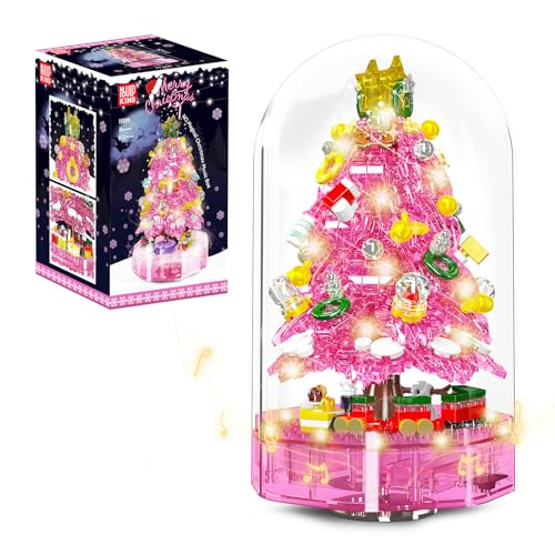 Mould King Weihnachtsbaum Spielzeug Bausteine, Weihnachtsbaum Musikbox mit LED-Licht Baukasten Spielzeug Geschenk, Weihnachtsfeier Geschenke Spielzeug für 8+ Jungen und Mädchen (688 Teile) von Mould King