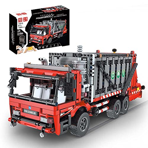 Muold King 15019 Müll Auto recyceln 1689 Teile MOC-Baustein-Set RC-Steuerung Sammelbares Spielzeug/Festival-Geschenk-Spielzeug für Kinder ab 8 Jahren und Erwachsene von Mould King