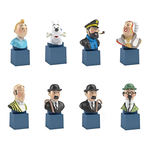 Collectible set of 8 mini Tintin busts Moulinsart PVC 7,5cm (2017) von Moulinsart