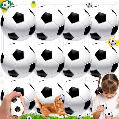 12 Stück Mini Fußball, 4CM Schaumstoffbälle Kinder, Weiche Fussball Klein, Fußball Stressbälle, Schaumstoffball Fussball, Antistressball für Kinder und Erwachsene Fußball Party von Mount Kumgang