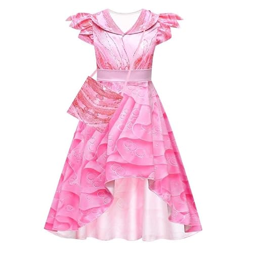 Mounteps Wicked Glinda Kleid für Kinder, Cosplay-Kostüm für 2025 Film Wicked Fancy Party (Kleid + Tasche, 110) von Mounteps