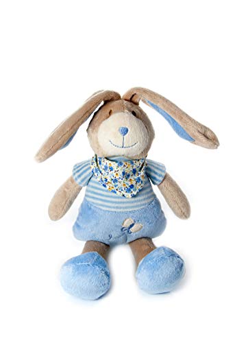 Mousehouse Gifts Blau Stofftier Plüsch Kuscheltier Hase für Neugeborene Baby Jungen von Mousehouse Gifts