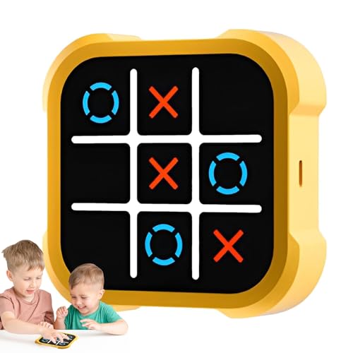 Noughts and Crosses Spiel - Tic Tac Toe Elektronisches Spiel - Tragbares Brettspiel für Kinder, klassisches XO Schachspiel - Interaktive Familienspiele für Eltern und Kinder von Movehii