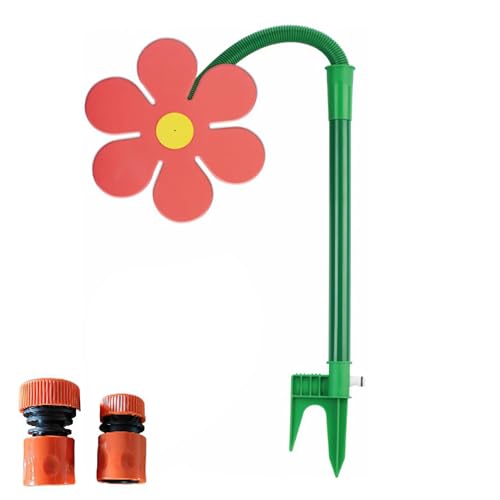 Pet Water Sprinkler Plastic Shaking Head Sprinkler Sunflower Watering Device Garden Children's Play Watering Device (Red) von Movehii