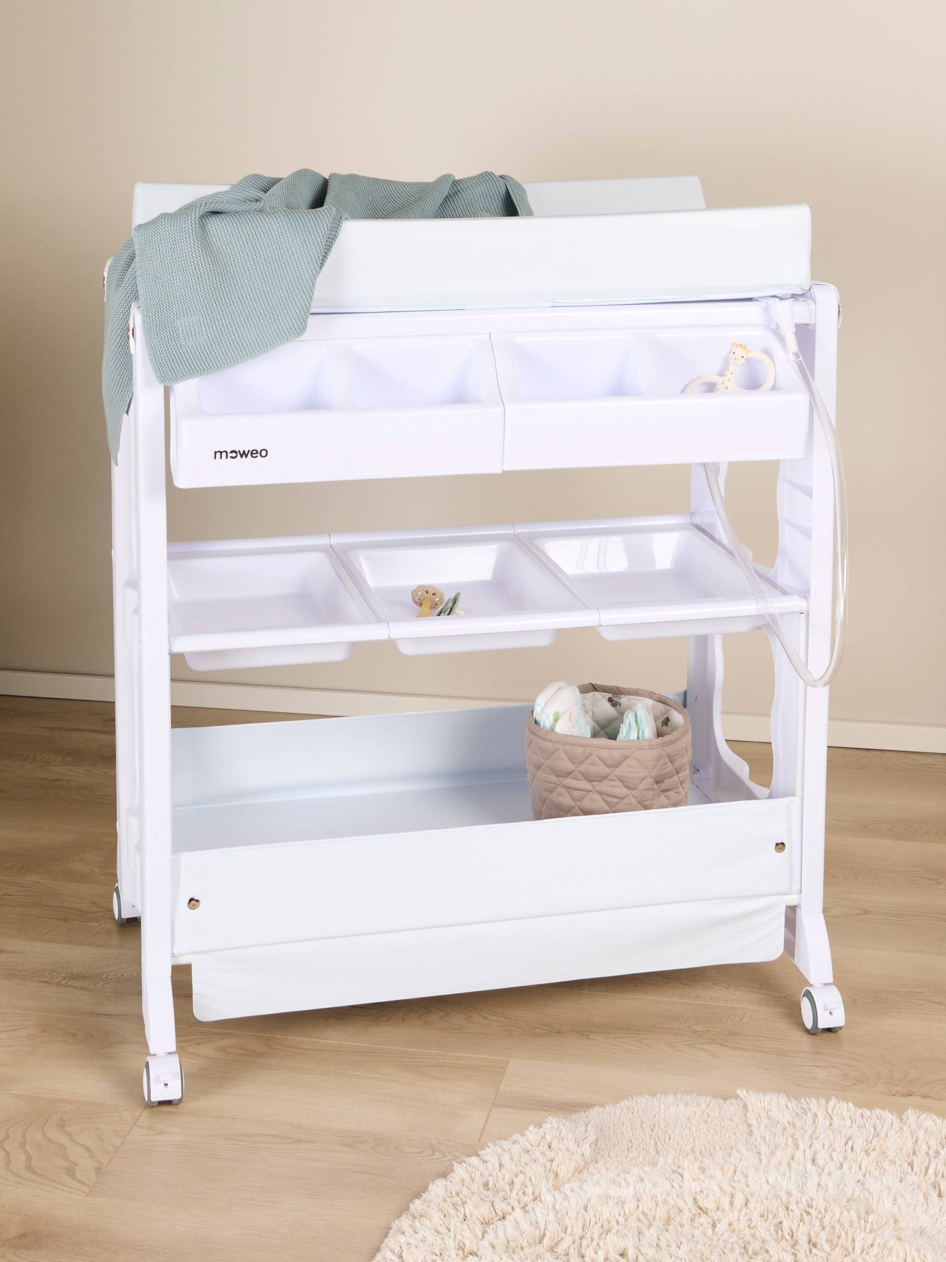 Moweo Wickeltisch mit Badewanne, Weiß Moweo Wickeltisch mit Badewanne, Weiß von Moweo