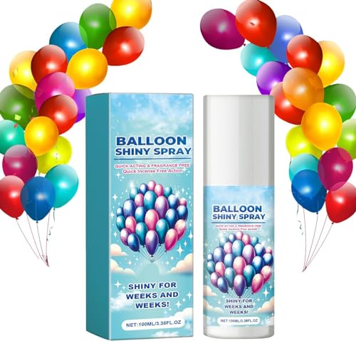 Ballon-Glanzspray,Ballon-Glanzspray | Langanhaltendes Glanzspray - Ideal für Partydekoration, einfache Anwendung, kratzfest, ultrafeiner Nebel für ein hochglänzendes Finish, lang anhaltender von Moxeupon