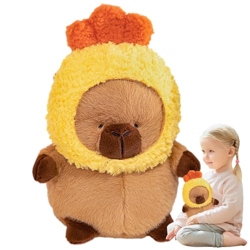 Capybara Stofftierpuppe,Gefülltes Capybara Spielzeug - Weiches, kuscheliges Capybara-Spielzeug | Bequeme Capybara-Plüschtiere, Stofftierpuppen für Kinder, von Moxeupon