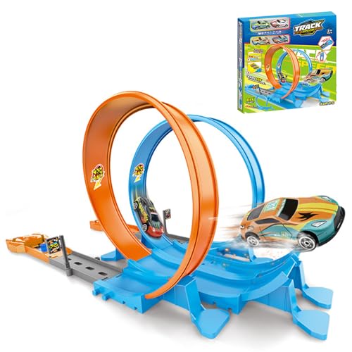 Kinder Rennstrecken Set, Baufahrzeuge Rennstrecke Spielzeug Mit, Wandfahr-Kit mit 360° Drehung für Kleinkinder drinnen und draußen Geschenk Kinder Rennstrecken Set, Baufahrzeuge Rennstrecke Spielzeug Mit, Wandfahr-Kit mit 360° Drehung für Kleinkinder drinnen und draußen Geschenk von Moxeupon