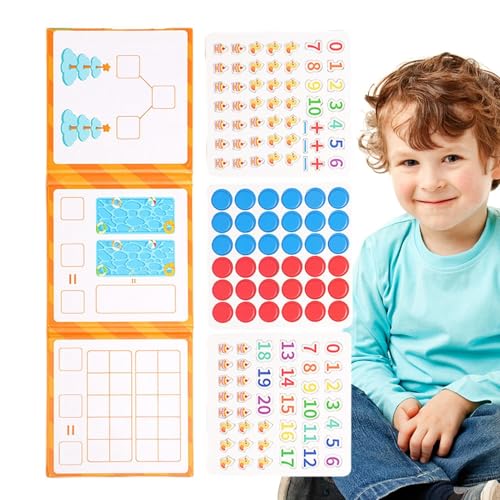 Mathe-Spiele für Kinder, Lernspiele für den Kindergarten | Bunte Additions- und Subtraktionsspiele für Vorschulkinder,Zahlenzählspiele, Mathe-Manipulationen, Kindergarten-Mathe-Lernwerkzeuge von Moxeupon