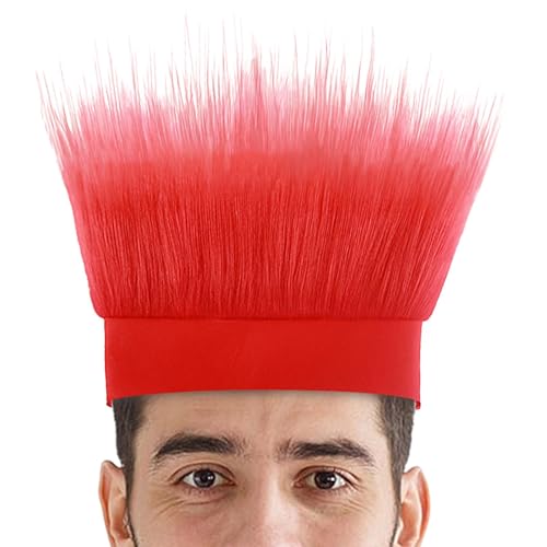 Moxeupon Crazy Hair Perücke, Haariges Kostüm Stirnband - Cosplay Kostüm Kopfbedeckung | Bequeme Kopfbedeckung, Haarstirnband, jubelnde Requisiten für Damen, Herren, Kinder, Teenager von Moxeupon