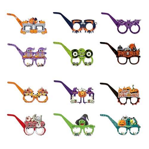 Moxeupon Halloween-Brille | 12 Stück Papier Festtag Augenaccessoires,Spukige Selfie Requisiten Für Club Events Geburtstag Halloween Kostümparty Moxeupon Halloween-Brille | 12 Stück Papier Festtag Augenaccessoires,Spukige Selfie Requisiten Für Club Events Geburtstag Halloween Kostümparty von Moxeupon