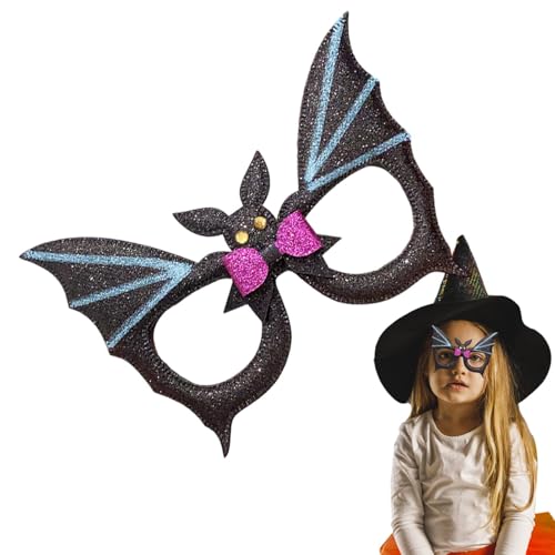 Moxeupon Halloween-Partybrillen,Halloween-Brillen für Kinder | Spinnen-Fledermaus-dekorative Kostümbrille - Halloween-Brillengestell, Cosplay-Zubehör für Halloween, Karneval, Party, Bar, Club, Tanzen von Moxeupon