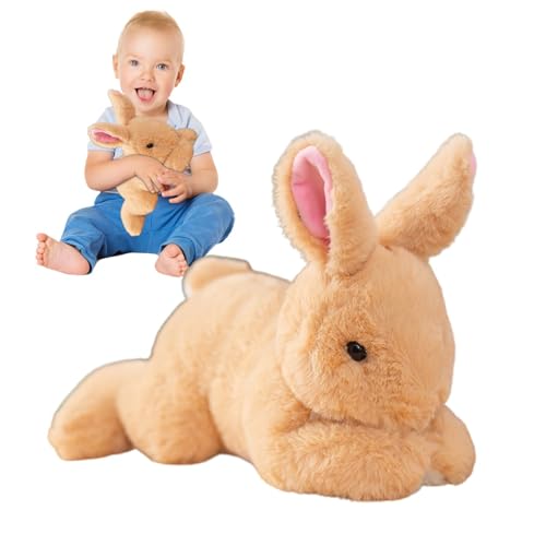 Moxeupon Hasengefüllter Tier, Kaninchenplüsch - Entzückende Hasenplüschpuppe - Weiche Kissen, Urlaub Home Dekoration Kinder Huggable Toy für Sofa Bett Couch von Moxeupon