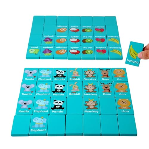 Moxeupon Matching-Kartenspiel, Matching-Spiel für Kinder | Frühpädagogisches Puzzlespiel zur Kompetenzentwicklung,Frühe Lernaktivität, Kinderspielzeug für Zuhause, Reisen, Partys, Kindergarten von Moxeupon