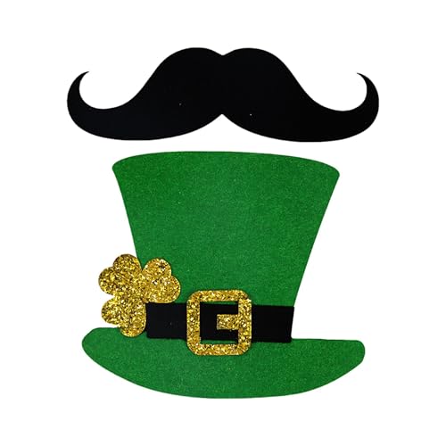 Moxeupon Papierausschnitte zum St. Patricks Day, Hut zum St. Patricks Day-Ausschnitt - Dekorations-Requisiten für irische Feiertage | Fotodekoration aus Papier für St. Patrick's Day, Kunstschule, von Moxeupon