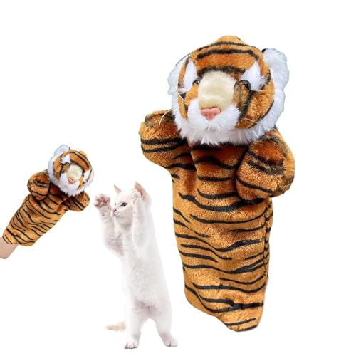 Plüschpuppen, gefüllte Tiere Handpuppen, Stoffed Hand Puppet Toy, Tragen Sie resistentes sicheres Indoor -Spiel und Training Puppe für Haustiere kleine mittelgroße Welpen, Katzen Hunde von Moxeupon