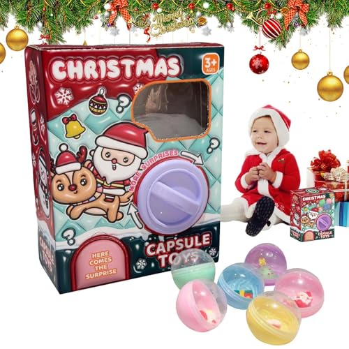 Weihnachtseierspielzeug,Weihnachts-Gashapon-Maschine - Wiederverwendbares Eierspielzeug für Kinder,Tragbarer Weihnachtsautomat, Eierspielzeug für Kinder, Kinder, Freunde von Moxeupon