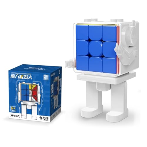 Moyu Meilong 3M Magnetic Speed Cube Roboter Shape Display Box, Einstellbare Elastizität 3x3 Magic Cube mit Stickerless Shape Bewegt sich schnell und reibungslos von Moyu