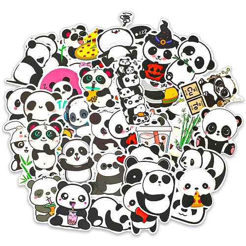 100 Stück Panda Aufkleber Set für Auto Laptop Wasserflaschen Niedliche Tiere Aufkleber Cartoon Deko für Kinder Vinyl Stickers Wasserdicht Ästhetisch Aufkleber für Gepäck Skateboard Gitarre Motorrad von Mozeat Lens