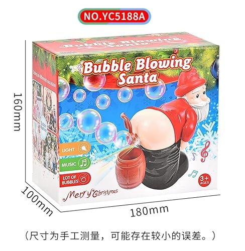 Bubble Fart Blower, Automatische Seifenblasenpistole, Weihnachtsmann Seifenblasenmaschine, Automatische Furz-Blasengebläse mit leichte Musik für Kinder, Zeremonie, Weihnachten, Party Bubble Fart Blower, Automatische Seifenblasenpistole, Weihnachtsmann Seifenblasenmaschine, Automatische Furz-Blasengebläse mit leichte Musik für Kinder, Zeremonie, Weihnachten, Party von MplehDa