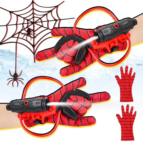 Wasserpistole Spielzeug, Spinne Wasser Launcher Handschuhe Spielzeug, Spider Spritzpistolen für Kinder, Launcher Handgelenk Spielzeug Set für Sport,Pools, Strände und Wasserschlachten (Kind) von MplehDa