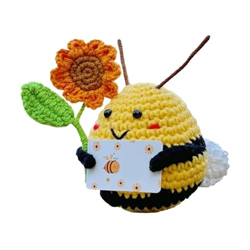 Mppchhn Gehäkelte Biene,Tier Häkelpuppen Biene | Süße Puppen mit kartenstützendem Schreibtisch-Zubehör für Erwachsene Mädchen Geburtstag Weihnachten Mppchhn Gehäkelte Biene,Tier Häkelpuppen Biene | Süße Puppen mit kartenstützendem Schreibtisch-Zubehör für Erwachsene Mädchen Geburtstag Weihnachten von Mppchhn