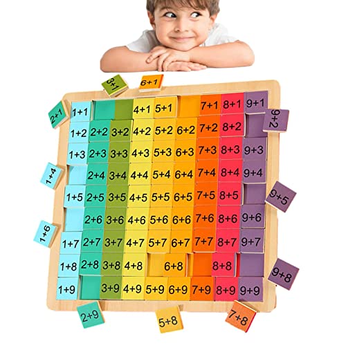 Mppchhn Multiplikationsbrett und Hundertertafel, Stressabbau Sensory Toy, Mathe Spielzeug Zählen Lernen für Kinder, Multiplikationstafel, Multiplikation für Kinder Lernspielzeug von Mppchhn