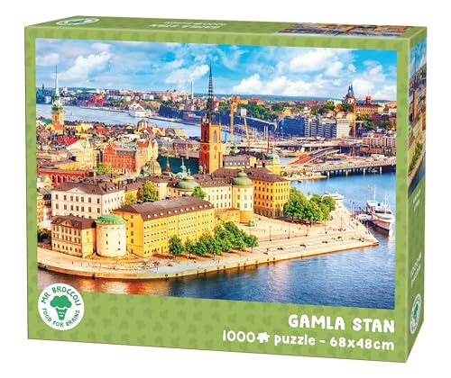 Mr. Broccoli Puzzle Gamla Stan Schweden 1000 Teile - Die Insel des alten Zentrums Stockholm von Mr. Broccoli