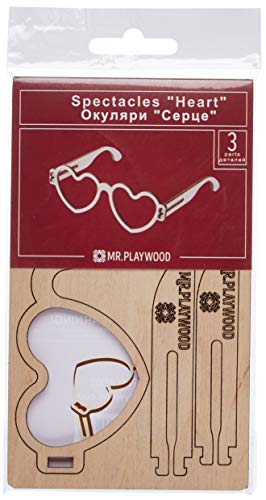 Mr. Playwood 58021 Brille Herz Holzsets, Holz von Mr. Playwood