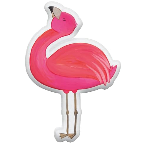 Mr. & Mrs. Panda Kissen Kuscheltier Flamingo Stolz 25 cm - Geschenk, Mama, rosa, Selbstliebe, zufrieden, Tochter, Tierkissen, Plüschtier von Mr. & Mrs. Panda